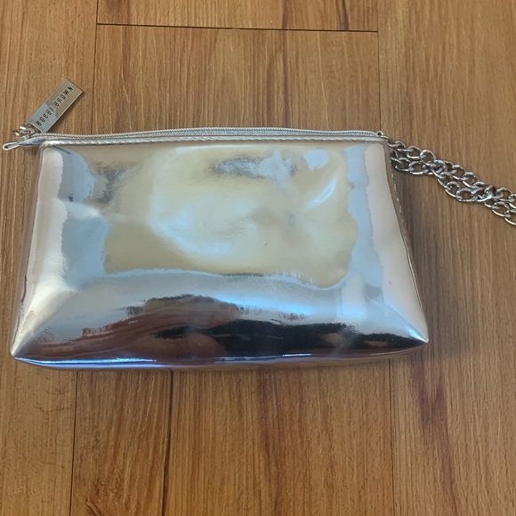 Bobbi Brown Silver Cosmetic Case Wristlet with Mirror - Picture 4 of 6